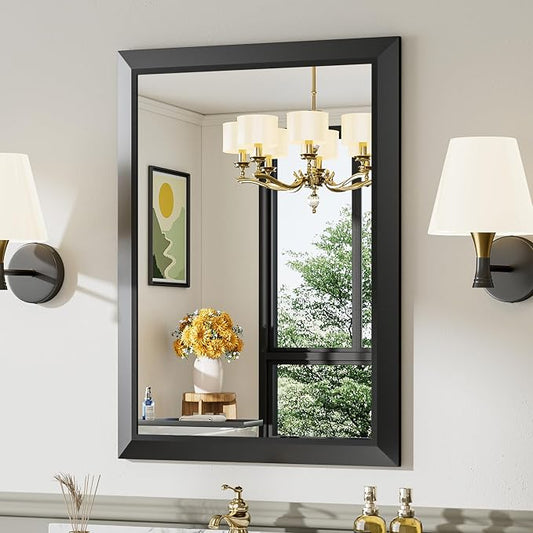 Briivue 24x32 Inch Black Bathroom Mirror by Briivuemodernmirrors