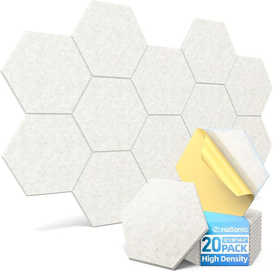 20 Pack Hexagon Acoustic Panels by Unknown