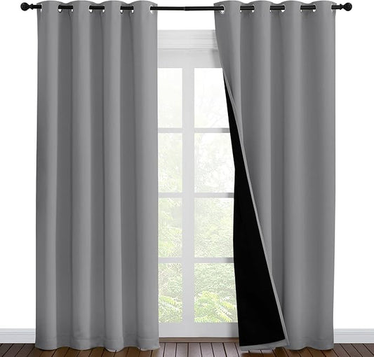 NICETOWN Full Shade Curtain Panels, Pair of Energy Smart & Noise Blocking Out by NICETOWN