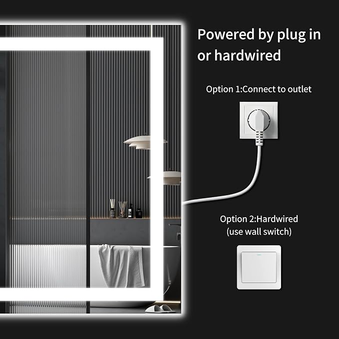 55"x30" LED Bathroom Mirror - Image 7