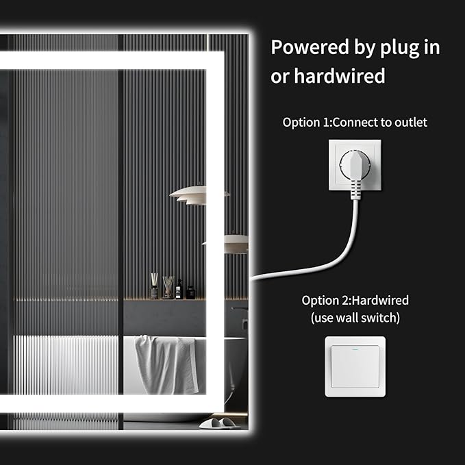 40"x30" LED Bathroom Mirror - Image 7