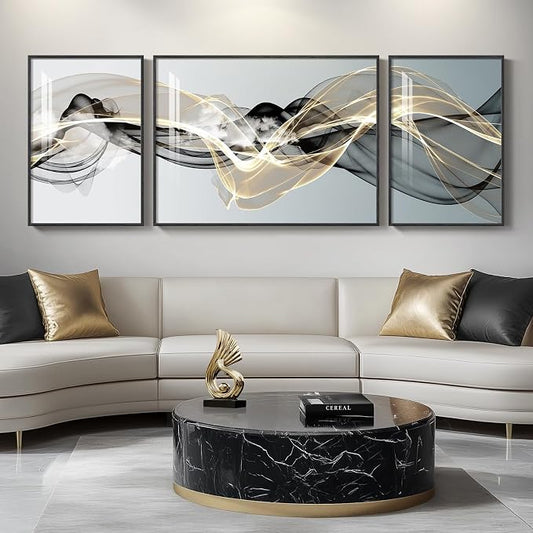 Extra Large Framed Modern Luxury Abstract Wall Art by Cuspin