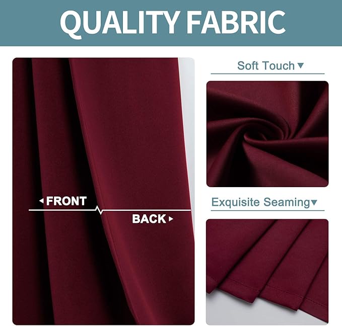 ChrisDowa Blackout Curtains 108 Inches Long - Image 4