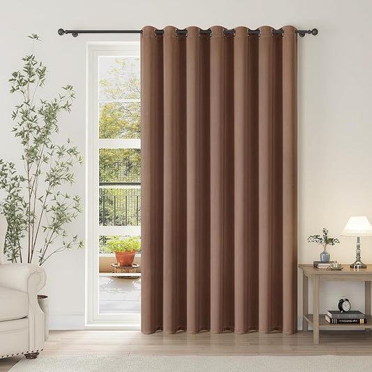 ChrisDowa Room Divider Curtain 108 Inches Long, Wide Blackout Sliding Door by ChrisDowa