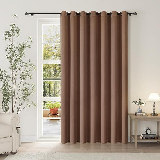 ChrisDowa Room Divider Curtain 96 Inches Long, Wide Blackout Sliding Door by ChrisDowa