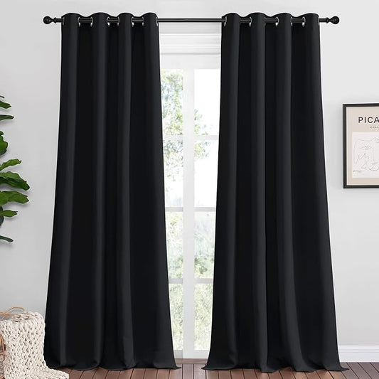 NICETOWN Halloween Patio Blackout Curtain Shades, 2 Panels, 55 inches x 102 by NICETOWN