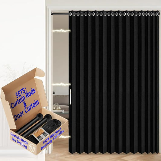 AJAZZ Blackout Door Curtains for Doorways by AJAZZ