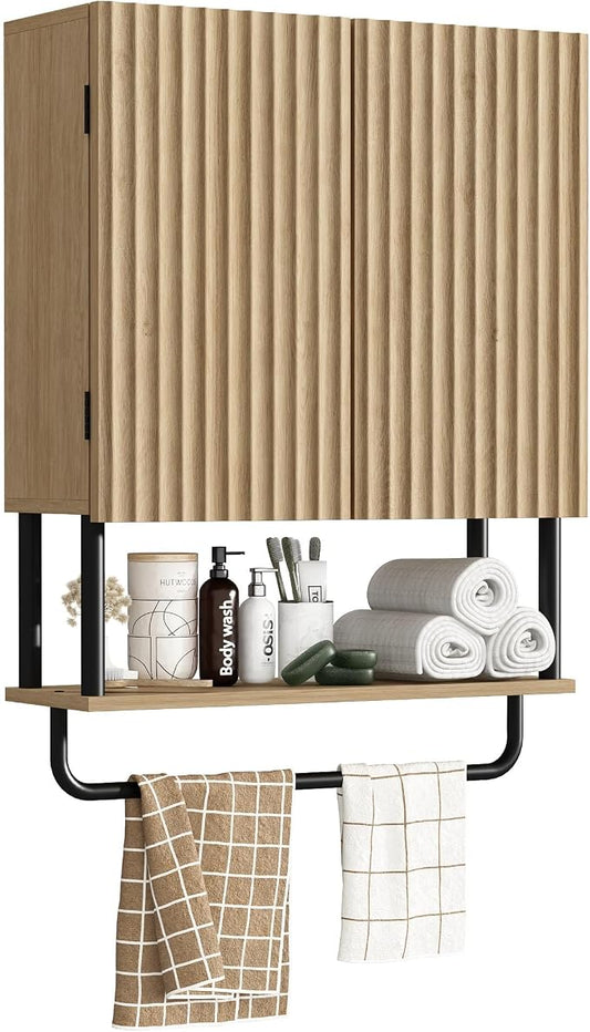 RUSTOWN Fluted Bathroom Wall Cabinet by RUSTOWN