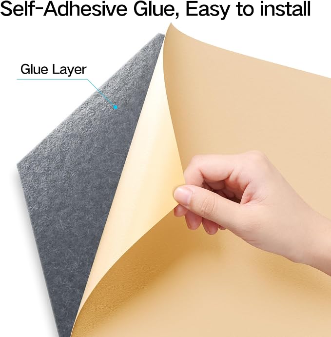 18 Pack Self-Adhesive Acoustic Panels 12" X 10" X 0.4" - Image 2