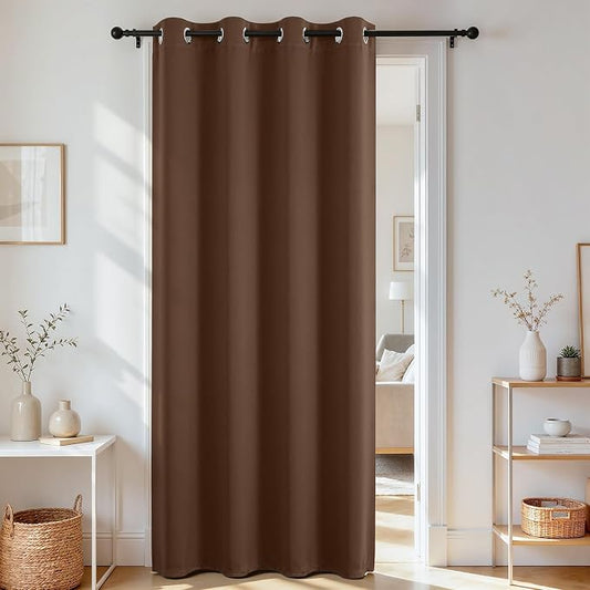 Joydeco Blackout Door Curtain for Doorway Privacy 78 Inches Long, Grommet by JOYDECO
