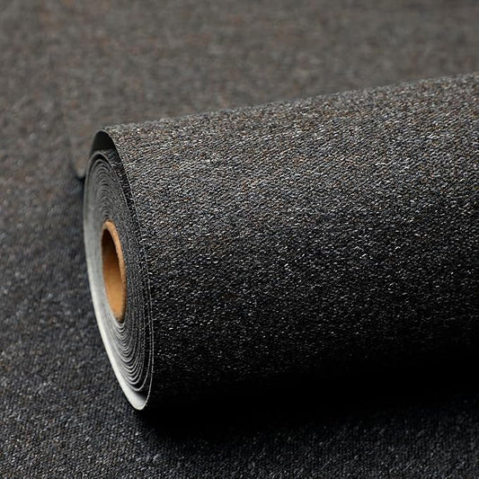SHUFA Black Brown Cotton-Like Textured Grasscloth Wallpaper Matte Thick Real by Unknown