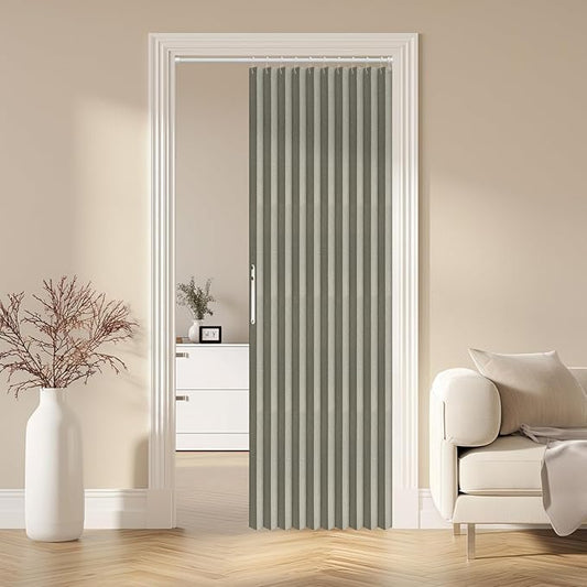 AJAZZ 100% Blackout Magnetic Door Curtain Accordion Doors Interior Closet Door by AJAZZ