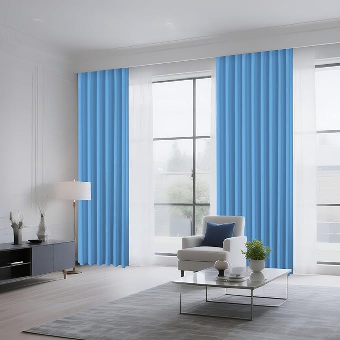 CUCRAF Light Blue Blackout Curtains 84 inch Length 2 Panels Set, Rod Pocket - Image 8