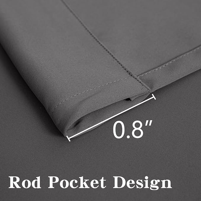 IGEMAEVE Blackout Curtains 72 Inch Length 2 Panels Set, Rod Pocket Energy - Image 3