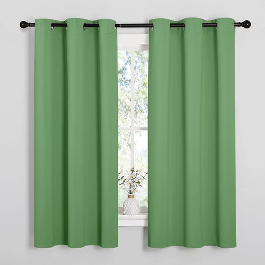 NICETOWN Froest Green Blackout Curtains 48 inches Length by NICETOWN