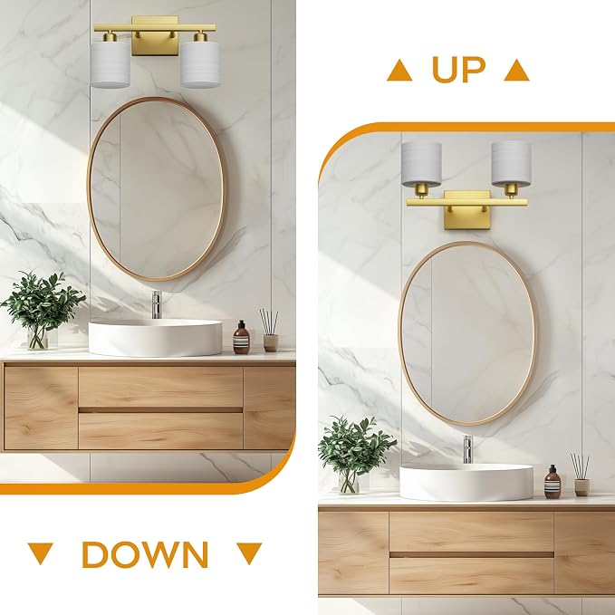 PARTPHONER Bathroom Light Fixtures, Bathroom Lighting Fixtures Over Mirror - Image 7
