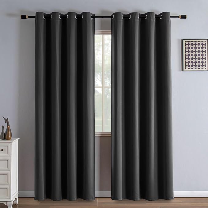 IGEMAEVE Blackout Curtains 84 Inch Length 2 Panels Set, Grommet Energy Saving by IGEMAEVE