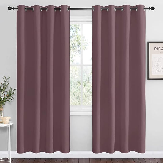 NICETOWN Dry Rose Blackout Curtains 78" Long by NICETOWN