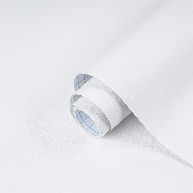 Dimoon 17.7''x118'' Peel and Stick Wallpaper White Contact Paper by DIYYOURMOON