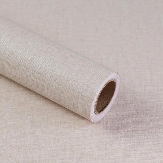 Beige Grasscloth Peel and Stick Wallpaper, Modern Textured Wallpaper 15.75inch by MANONIRIA