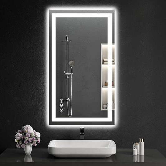 LED Bathroom Mirrors 24"x40" Bathroom Mirror by WISSMILESHOME