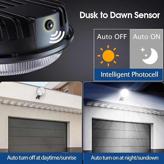 2 Pack 150W LED Barn Light, 20000LM Dusk to Dawn Outdoor Light, Yard Light Security Lights with 150° Adjustable Angle Photocell, IP66 Waterproof 6500K for Farm/Shop/Street/Garage