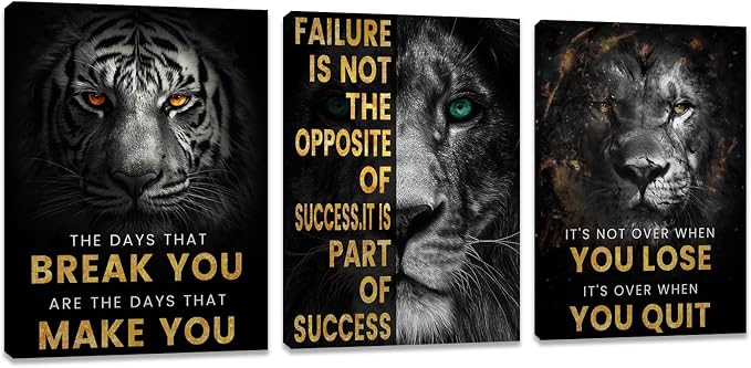 Motivational Office Wall Decor 3 Pieces Paintings Motivational by Kuiluuye