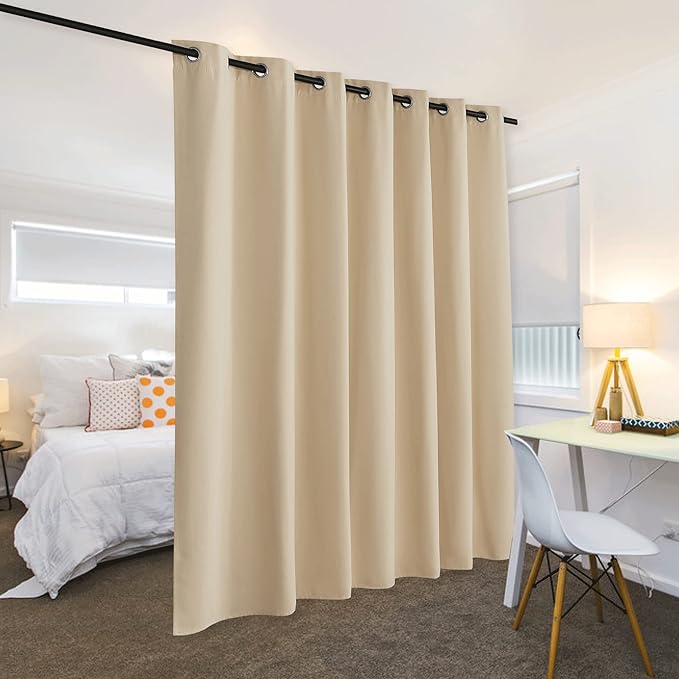 RYB HOME Room Divider Curtains Noise Reduce Windproof Light Block Wall Divider - Image 3