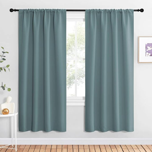 NICETOWN Greyish Blue Blackout Curtains Panels by NICETOWN