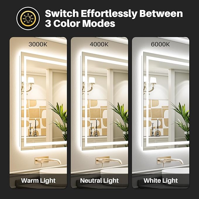 Briivue 60x36 Inch LED Bathroom Mirror - Image 4