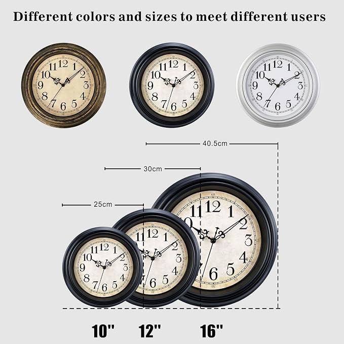Plumeet Extra Large Retro Wall Clock - Image 3