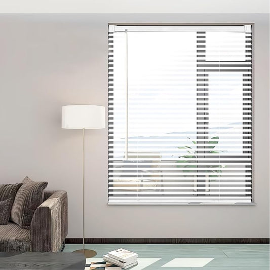 Cordless Vinyl Mini L Blinds 48" W x 64" H, Light Filtering, Arrive 1/2 Inch by Unknown