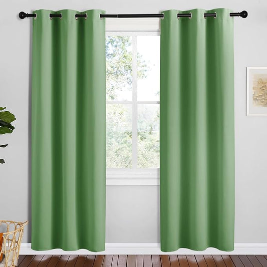 NICETOWN Froest Green Blackout Curtains 78 inches Length by NICETOWN