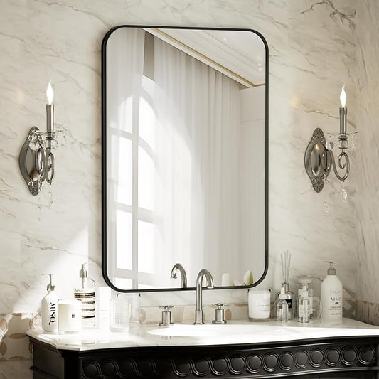 BEAUTYPEAK 24" x 36" Rectangular Aluminum Alloy Frame Wall Mounted Bathroom by BEAUTYPEAK