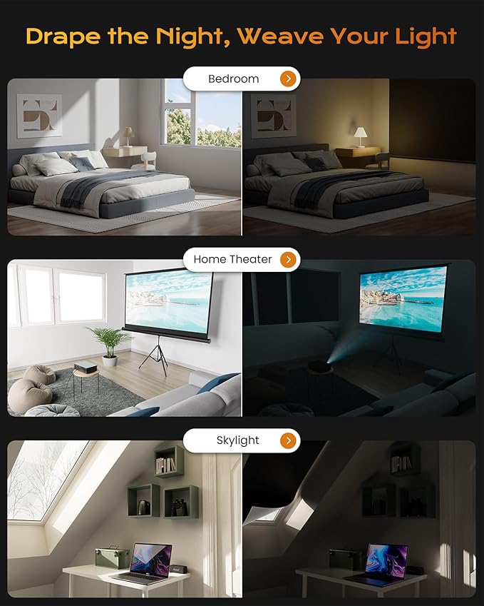 58" W x75 H Portable Blackout Curtains - Image 5