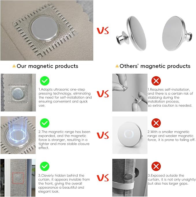 AJAZZ 100% Blackout Accordion Doors Interior Magnetic Door Curtain Closet Door - Image 8
