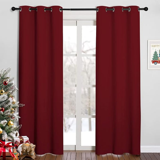 NICETOWN Home Decorations Thermal Insulated Solid Grommet Top Blackout Living by NICETOWN
