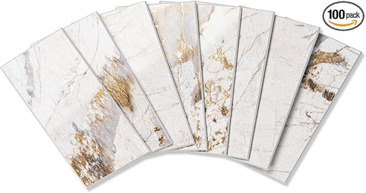 StyloVue 100 Pieces Peel and Stick Backsplash by StyloVue