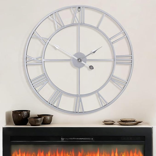 LEIKE 32" Large Modern Wall Clocks, Nearly Silent, Little Ticking, Battery by LEIKEWALLCLOCK