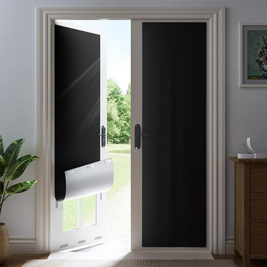 60" W x 64" L 100% Blackout Curtains, Total Darkness No-Drill Black Out Window by ZELMINE
