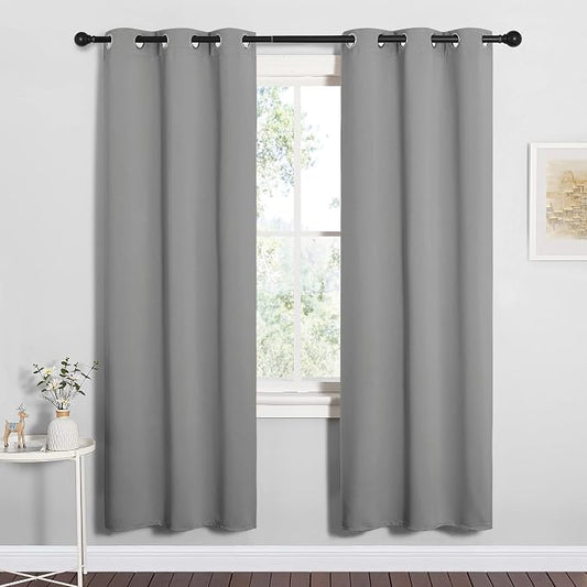 NICETOWN Silver Grey Blackout Curtain Panels by NICETOWN