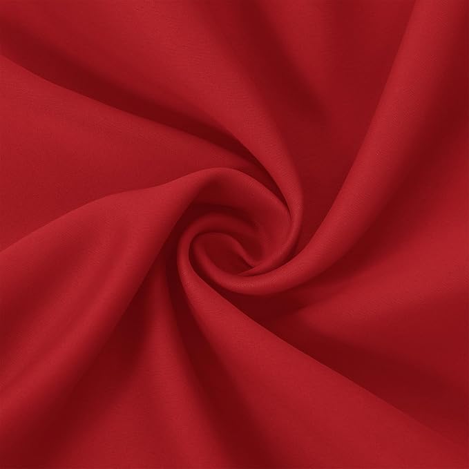LEMOMO Blackout Curtains 66 x 95 inch/Bright Red Curtains Set of 2 - Image 5