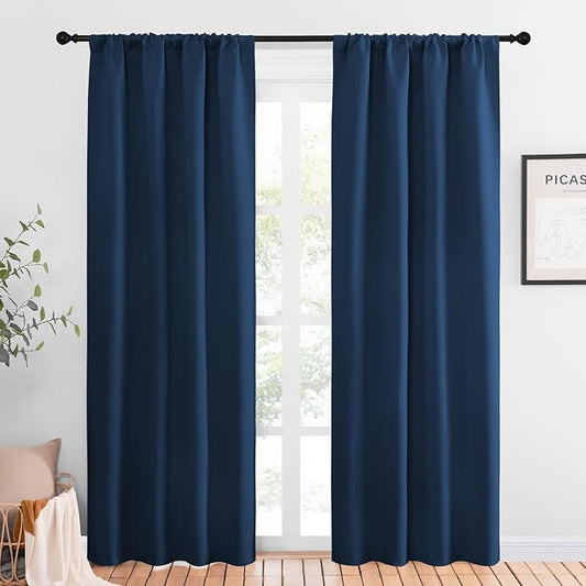 NICETOWN Blackout Curtains for Living Curtains, Moroccan Blue, 2 Panels by NICETOWN