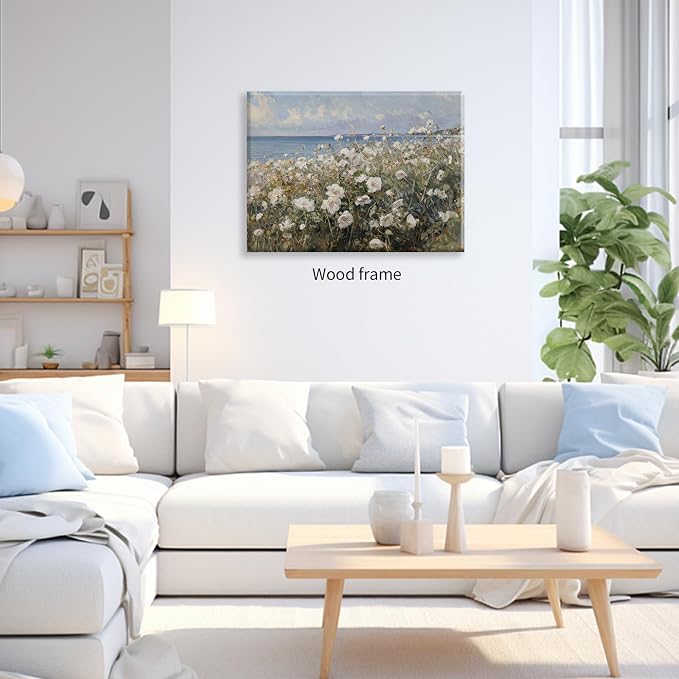 Nature Landscape Wall Art Coastal Wildflower Poster 12X16 inch Framed French - Image 4