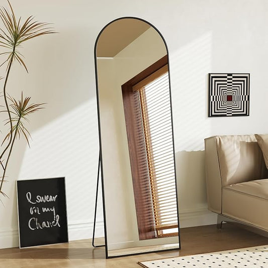 Sweetcrispy 58"x19" Arched Full Length Mirror, Leaning or Standing Full Body by Sweetcrispy