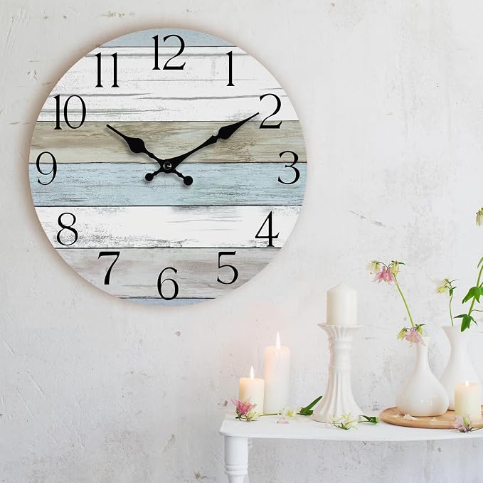Wall Clock, 14 Inch Wall Clocks Battery Operated Silent Non Ticking, Large - Image 4
