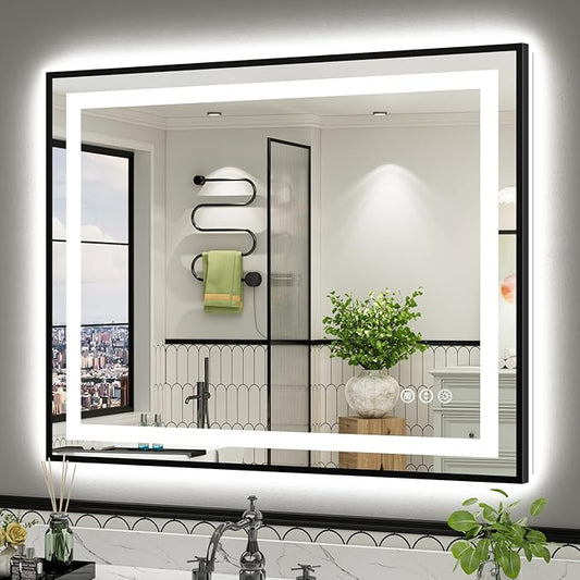 44x36 Inch LED Bathroom Mirror by Briivuemodernmirrors