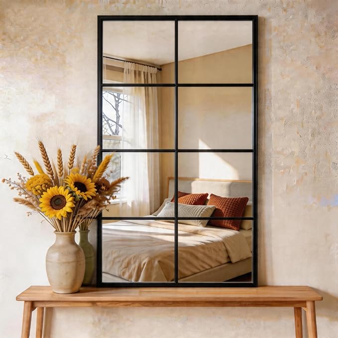 DUMOS Window Pane Mirror, 16x32 Inch Mirrors by DumosLifestyle