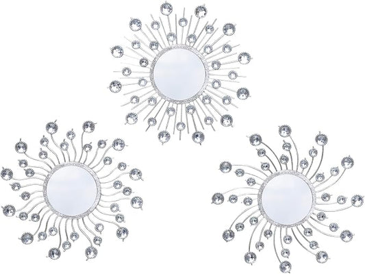 Mirror Wall Decor Metal Sun Mirror Home Decoration Wall Art Decorative Suitable by wotieuns
