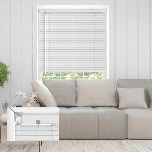 No Drill No Tool 1" Vinyl Mini Blinds, Light Filtering Horizontal Window Blinds by Unknown